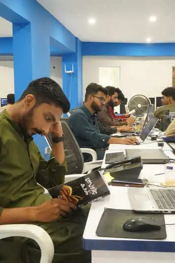 Team brainstorming session