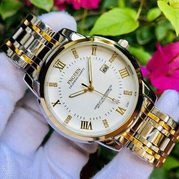 Original - Fngeen Men's Calendar Fashion Casual Business Watch - Waterproof Explosion Model - Stainless Steel Watch For Men - Quartz Watch - With Box